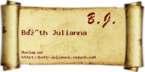 Búth Julianna névjegykártya